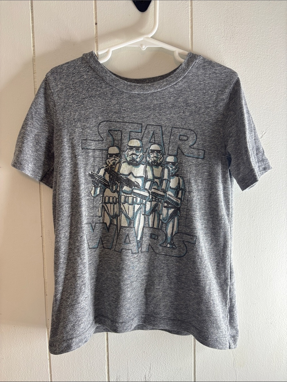 467 - Star Wars Gray Stormtrooper Crew Neck Graphic Tee for Kids